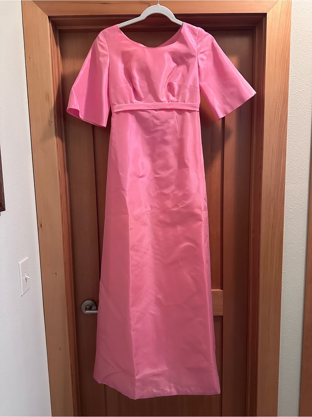 1960s Pink Taffeta Formal Dress